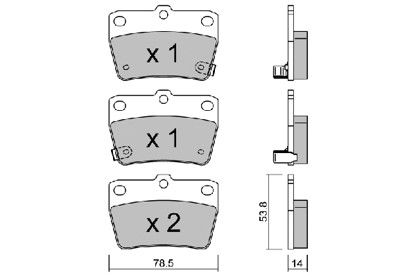Brake Pad Set, disc brake (BPTO-2901)
