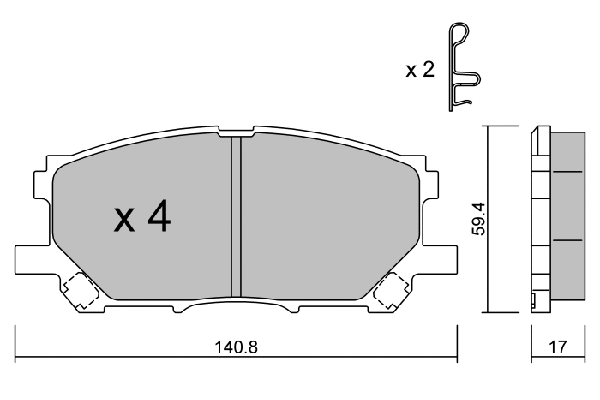 Brake Pad Set, disc brake (BPLX-1003)