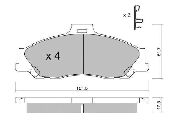 Brake Pad Set, disc brake (BPMZ-1006)