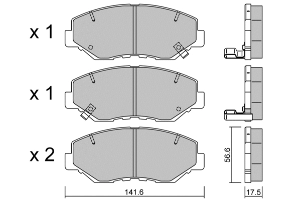 Brake Pad Set, disc brake (BPHO-1908)