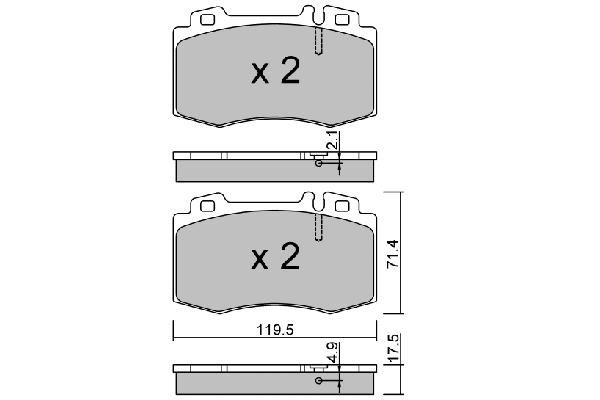 Brake Pad Set, disc brake (BPMB-1006)