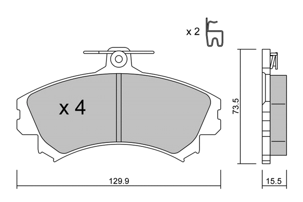Brake Pad Set, disc brake (BPMI-1004)