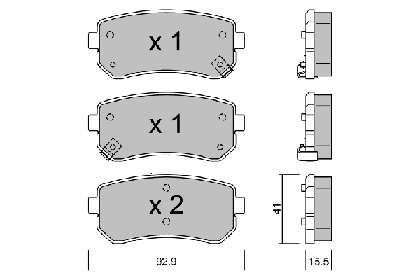 Brake Pad Set, disc brake (BPHY-2002)