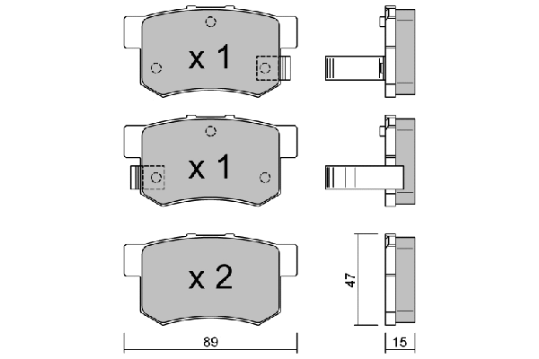 Brake Pad Set, disc brake (BPHO-2000)