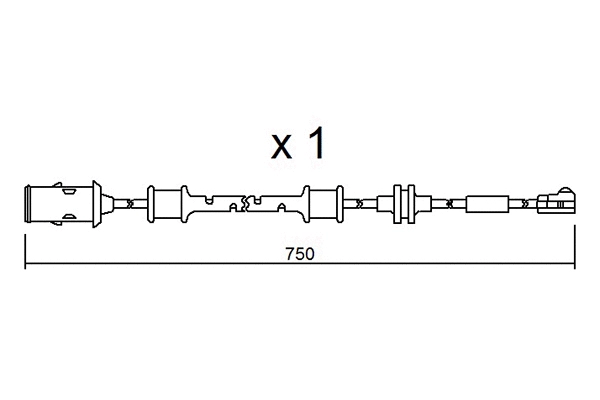 Warning Contact, brake pad wear (BPOPK-9319)