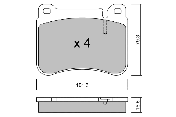 Brake Pad Set, disc brake (BPMB-1014)