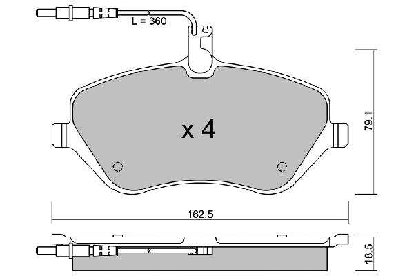 Brake Pad Set, disc brake (BPPE-1011)