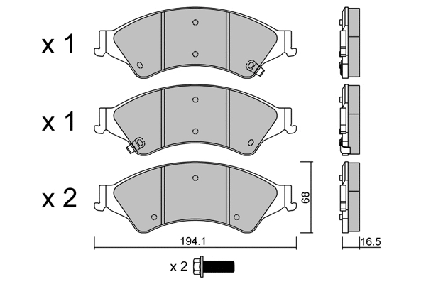 Brake Pad Set, disc brake (BPMZ-1005)