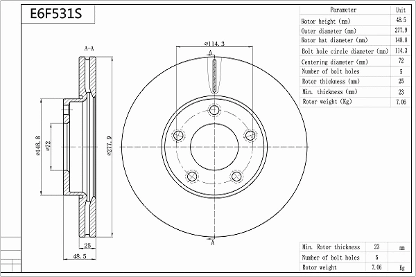 Brake Disc (E6F531S)