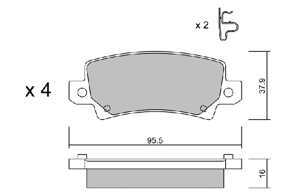 Brake Pad Set, disc brake (BPTO-2001)
