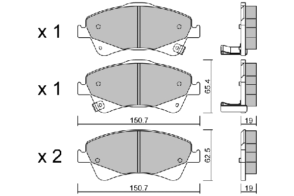 Brake Pad Set, disc brake (BPTO-1018)