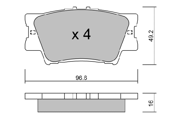 Brake Pad Set, disc brake (BPTO-2007)