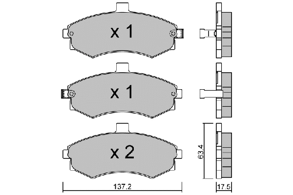 Brake Pad Set, disc brake (BPHY-1007)