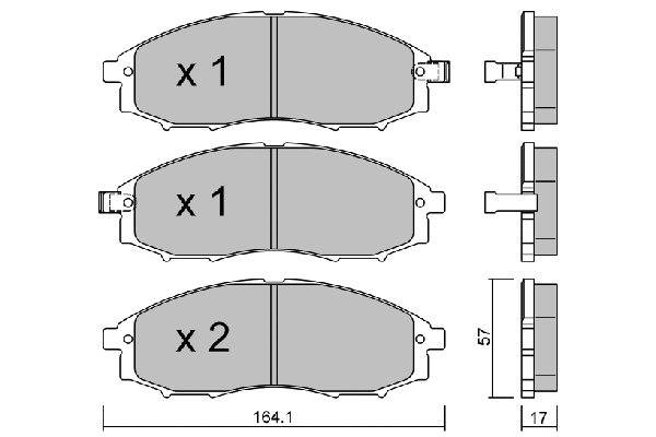 Brake Pad Set, disc brake (BPNI-1903)