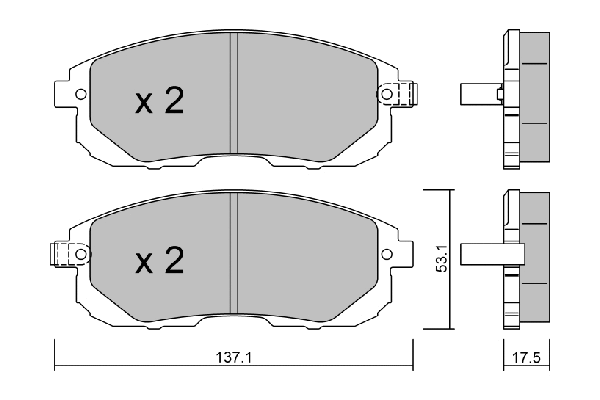 Brake Pad Set, disc brake (BPNI-1005)