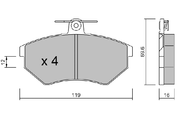 Brake Pad Set, disc brake (BPVW-1002)