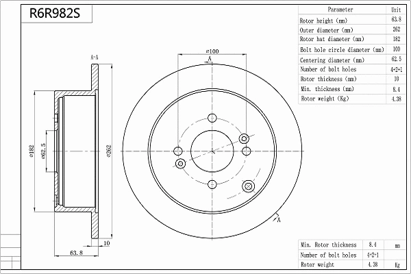 Brake Disc (R6R982S)