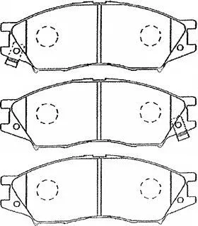 Brake Pad Set, disc brake (B1N037)