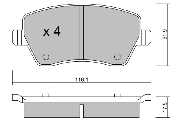 Brake Pad Set, disc brake (BPRE-1901)