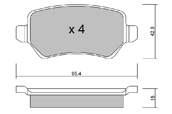 Brake Pad Set, disc brake (BPOP-2003)