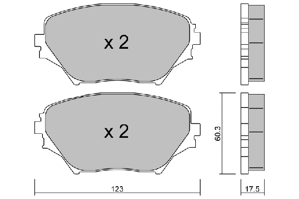 Brake Pad Set, disc brake (BPTO-1924)