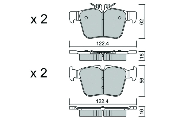 Brake Pad Set, disc brake (BPMB-2016)
