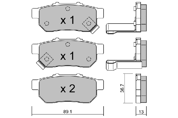 Brake Pad Set, disc brake (BPHO-2900)