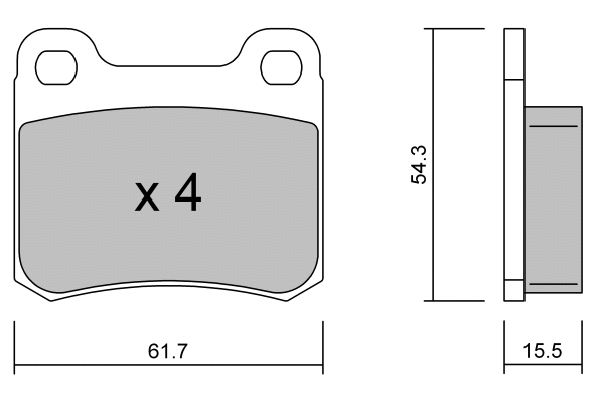 Brake Pad Set, disc brake (BPMB-2009)