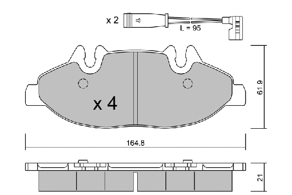 Brake Pad Set, disc brake (BPMB-1012)