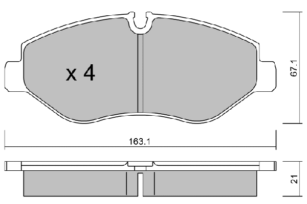 Brake Pad Set, disc brake (BPVW-1001)