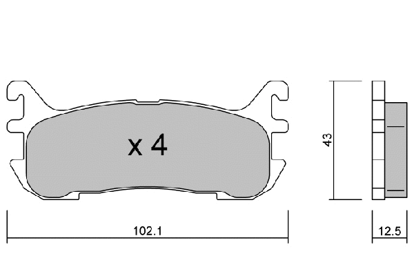 Brake Pad Set, disc brake (BPMZ-2004)