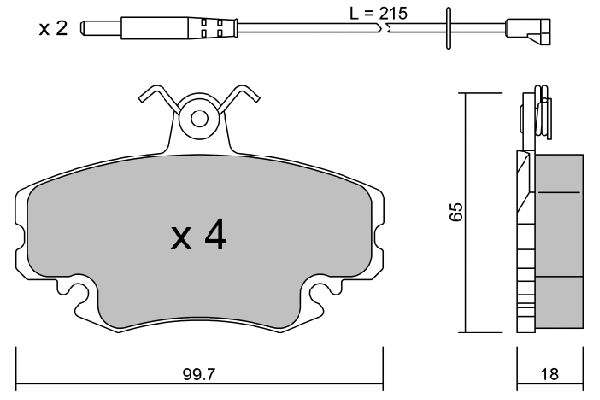 Brake Pad Set, disc brake (BPRE-1004)
