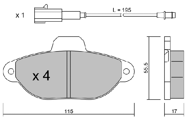 Brake Pad Set, disc brake (BPFO-1001)