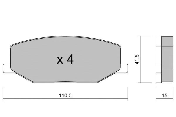 Brake Pad Set, disc brake (BPSZ-1007)