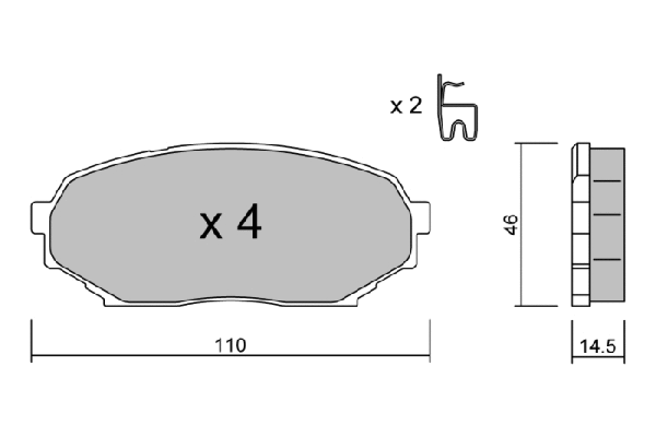 Brake Pad Set, disc brake (BPMZ-1900)