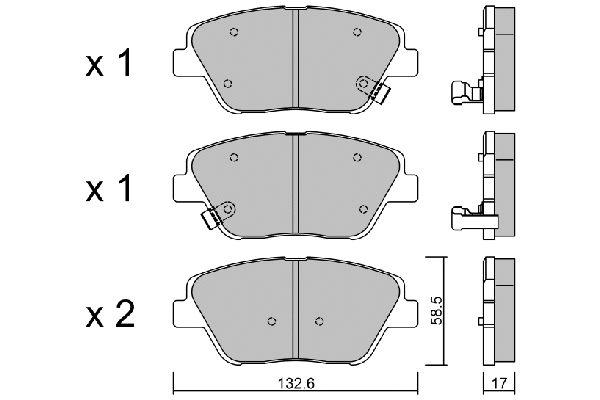 Brake Pad Set, disc brake (BPHY-1012)