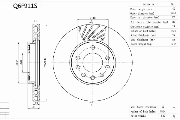 Brake Disc (Q6F911S)