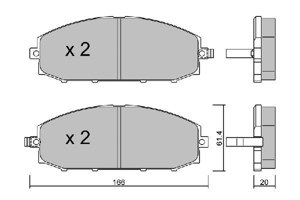 Brake Pad Set, disc brake (BPNI-1918)