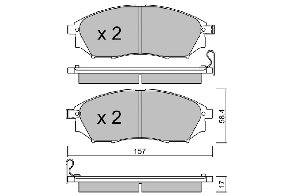 Brake Pad Set, disc brake (BPRE-1011)