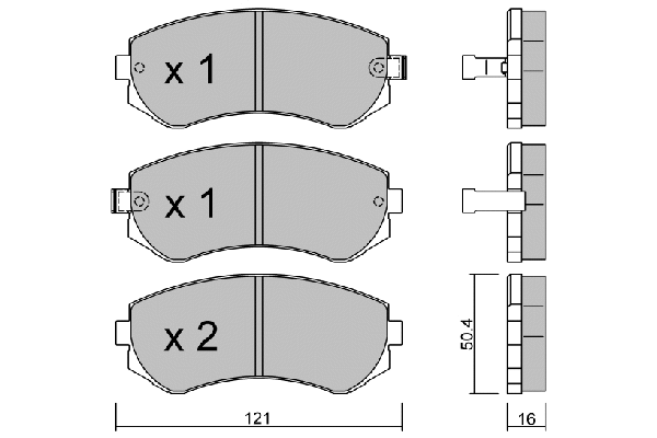 Brake Pad Set, disc brake (BPNI-1908)
