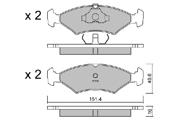 Brake Pad Set, disc brake (BPTO-1013)