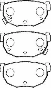 Brake Pad Set, disc brake (B2N016)