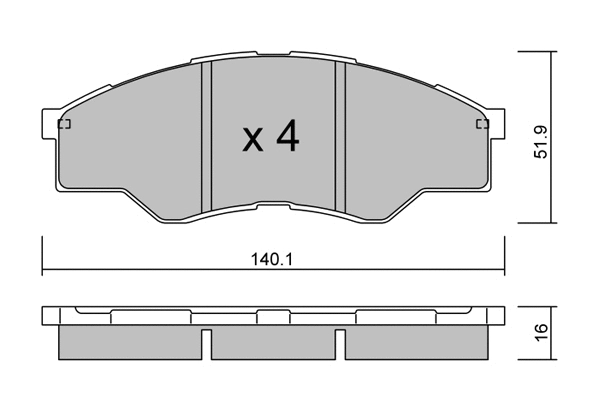 Brake Pad Set, disc brake (BPTO-1031)