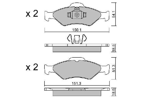 Brake Pad Set, disc brake (BPFO-1012)
