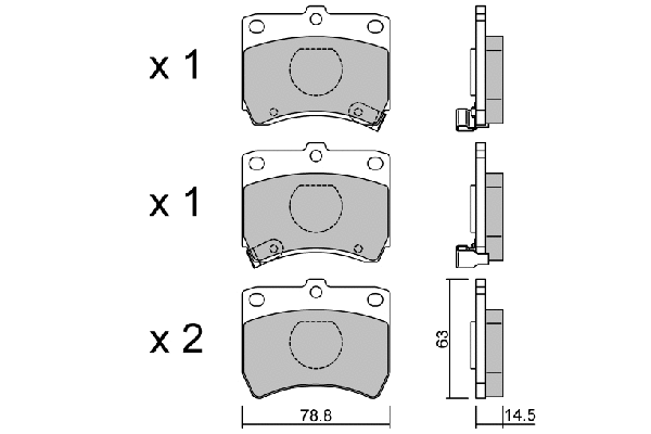 Brake Pad Set, disc brake (BPMZ-1907)