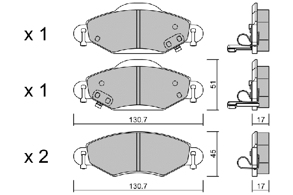Brake Pad Set, disc brake (BPTO-1003)
