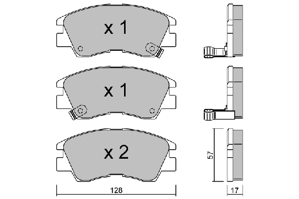 Brake Pad Set, disc brake (BPMI-1906)