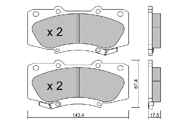 Brake Pad Set, disc brake (BPTO-1012)