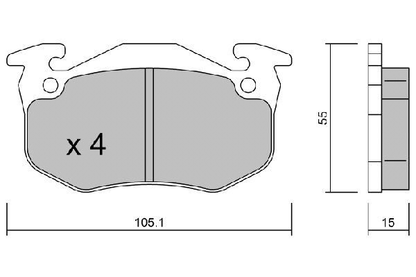 Brake Pad Set, disc brake (BPRE-1017)