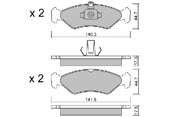 Brake Pad Set, disc brake (BPFO-1011)